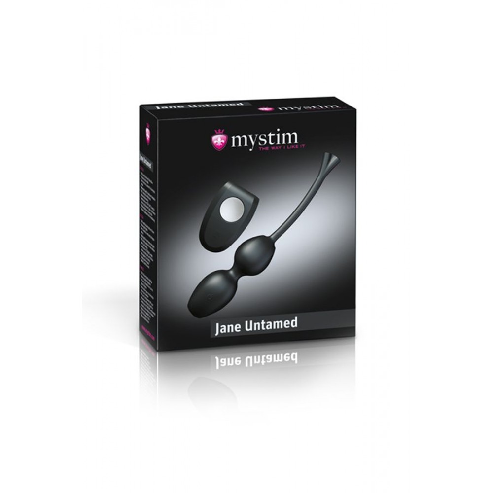 Mystim Jane Untamed Geisha Balls Vajinal Toplar, titreşimli, silikon, siyah