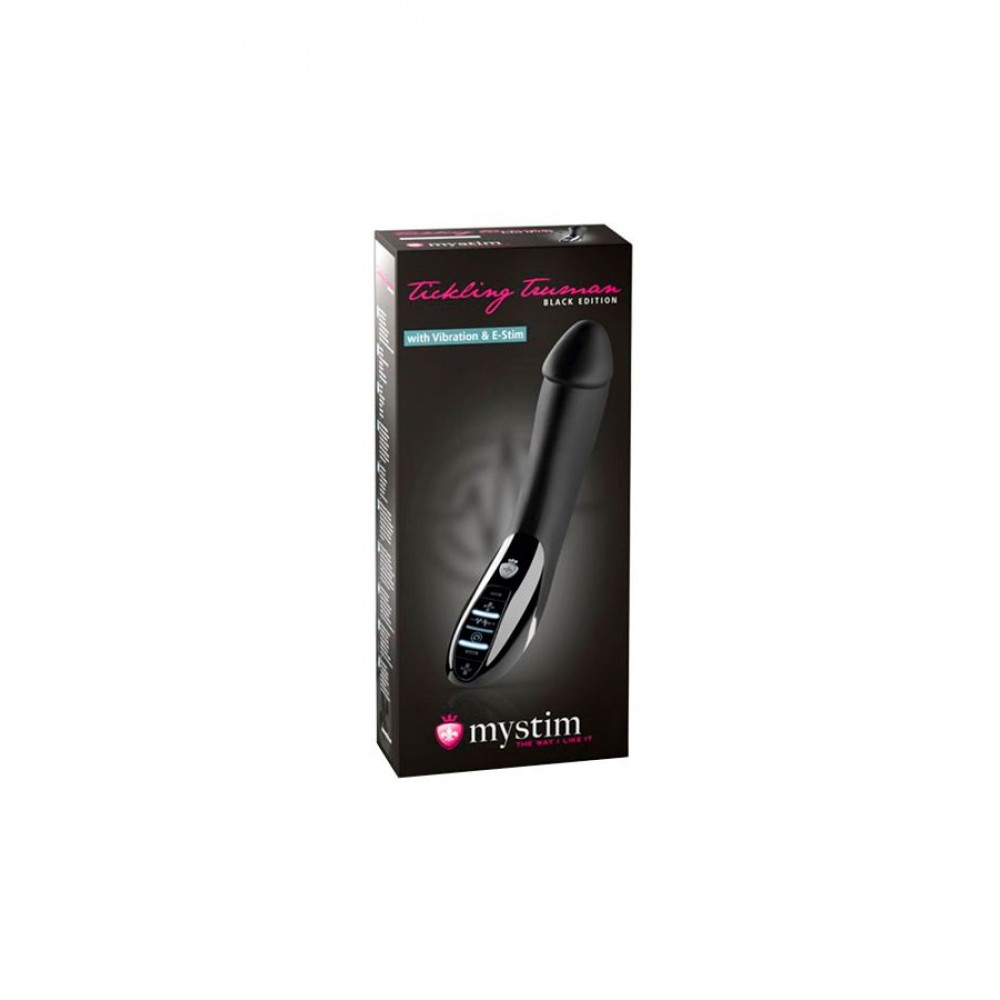 Mystim Tickling Truman Elektro Stimülasyonlu Vibratör, Silikon, Siyah, 27cm