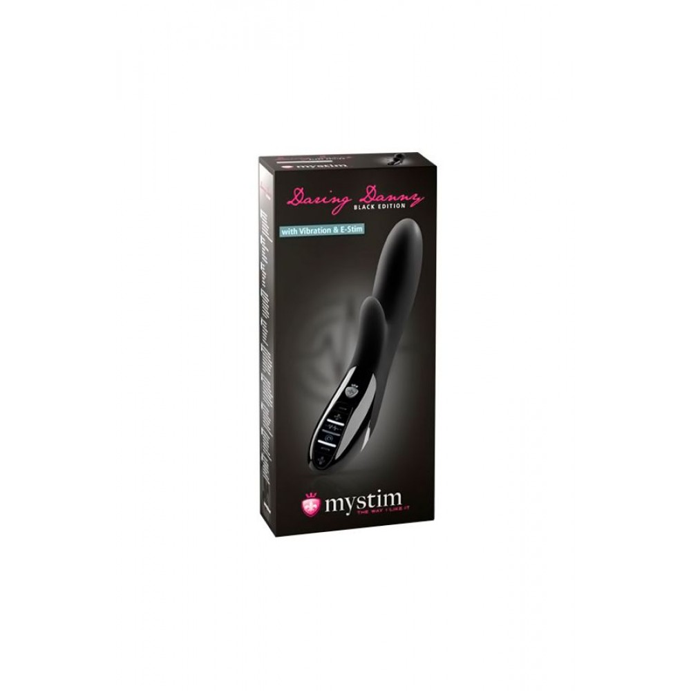 Mystim Daring Danny Elektro Stimülasyonlu Vibratör, Silikon, Siyah, 27 cm