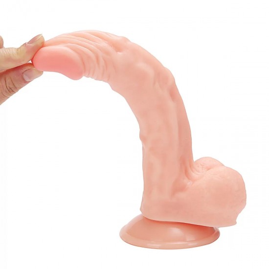 ELON Dildo Gerçekçi Et Dokusunda Damarlı Realistik Penis 23 CM