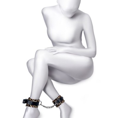 Anonymo BDSM Ayak Kelepçe #0152, PU deri, baskılı, 27 cm
