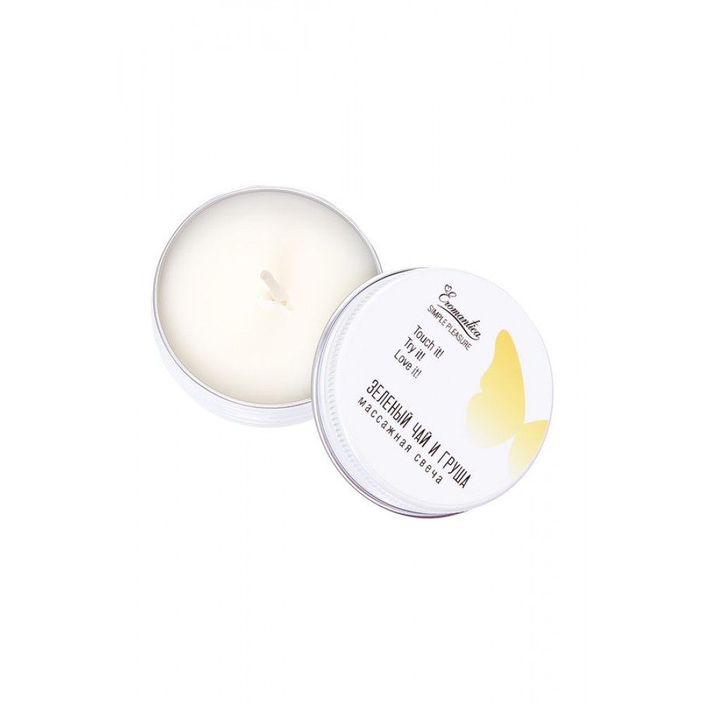 Eromantica Masaj Mumu "Yeşil Çay ve Armut", 30 ml