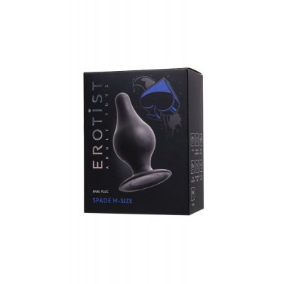 Erotist Spade Anal Plug, M , Silekspan, siyah, 10 cm