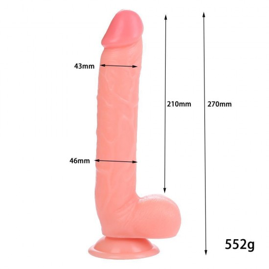 BIG SIZE Dildo Gerçekçi Et Dokusunda Büyük Boy Realistik Penis 27 CM