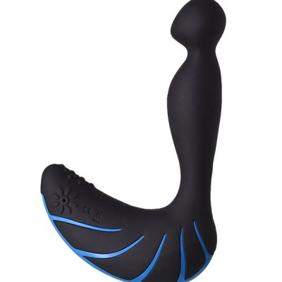 Erotist Üçüncü prostat stimülatörü, silikon, siyah, 15,7 cm