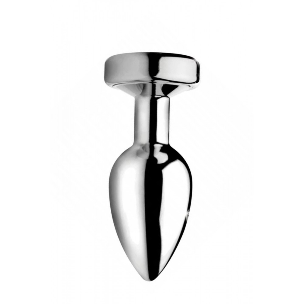 Paslanmaz Çelik Led Işıklı Pürüzsüz Silver Metal Anal Butt Plug