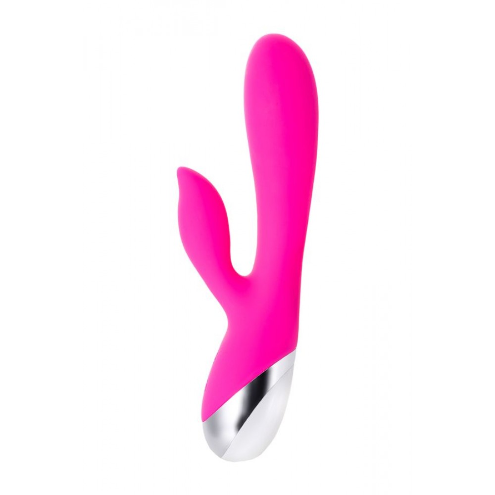 L'EROİNA klitoral stimülatörlü vibratör, silikon, pembe, 19 cm