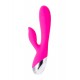 L'EROİNA klitoral stimülatörlü vibratör, silikon, pembe, 19 cm