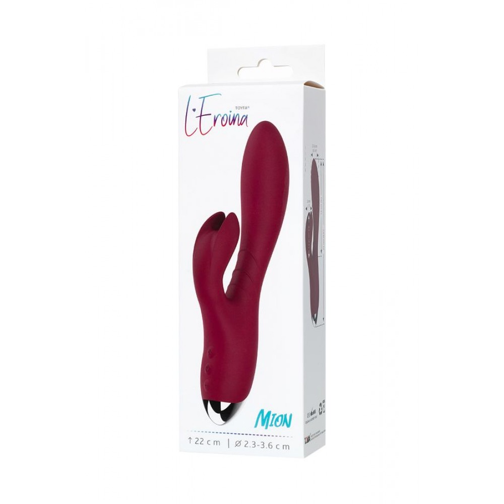 L'EROİNA by TOYFA Mion Vibratör, silikon, bordo, 22 cm