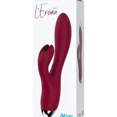 L'EROİNA by TOYFA Mion Vibratör, silikon, bordo, 22 cm