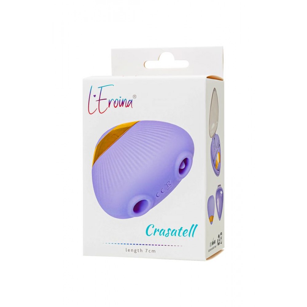 Çok fonksiyonlu vibratör L'Eroina Crasatell, silikon, lila, 9,5 cm