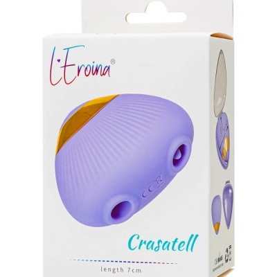 Çok fonksiyonlu vibratör L'Eroina Crasatell, silikon, lila, 9,5 cm