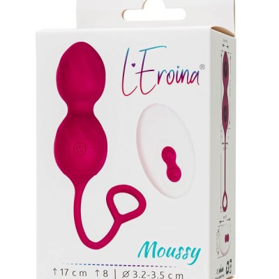 Vaginal balls L'Eroina Moussy, silicone, burgundy, 17 cm