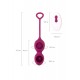 Vaginal balls L'Eroina Moussy, silicone, burgundy, 17 cm
