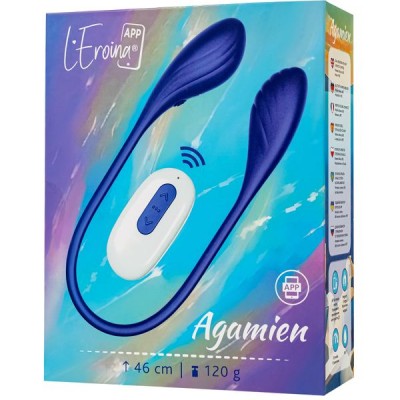 L'Eroina APP Agamien Uygulama ve Kumanda Kontrollü Çift Motorlu Esnek Vibratör – Bluetooth Destekli,