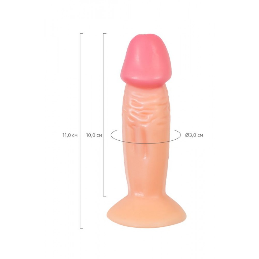 RealStick Çıplak Vere, PVC, et, 11 cm Gerçekçi yapay penis