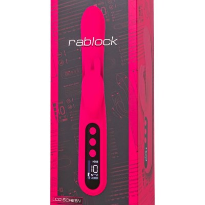 eroTeq Klitoral uyarımlı G noktası vibratörü Rablock, silikon, pembe, 23,5 cm