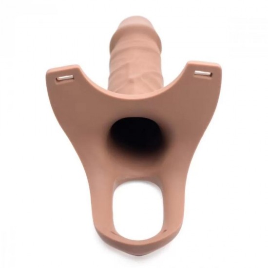 CURVED Hollow Strap-on Dildo Kemerli İçi Boş Realistik Penis