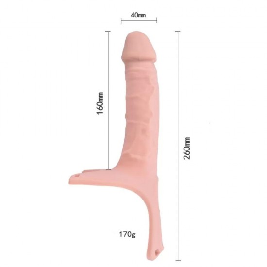 CURVED Hollow Strap-on Dildo Kemerli İçi Boş Realistik Penis