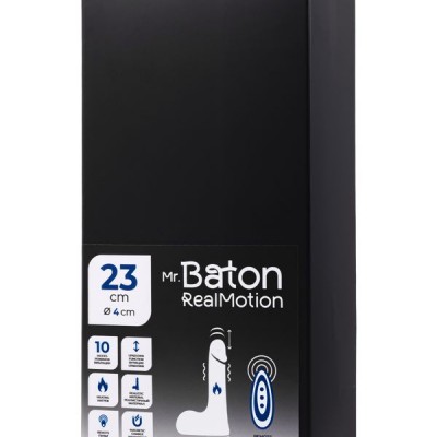 Mr.Baton RealMotion Isıtmalı İleri-Geri Hareketli Realistik Dildo – Kumandalı, Şarjlı Silikon, 23 cm