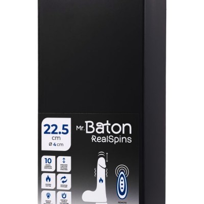 Mr.Baton RealSpins Isıtmalı İleri-Geri Hareketli Realistik Dildo – Vakum Tabanlı, Kumandalı, Şarjlı