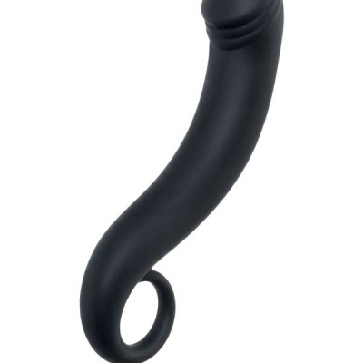 TOYFA POPO Pleasure Dorado anal stimülatörü, su geçirmez, silikon, siyah, 18 cm, Ø 3,5 cm