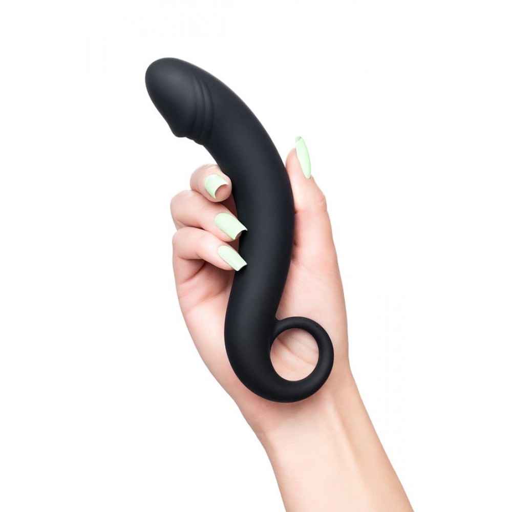 TOYFA POPO Pleasure Dorado anal stimülatörü, su geçirmez, silikon, siyah, 18 cm, Ø 3,5 cm