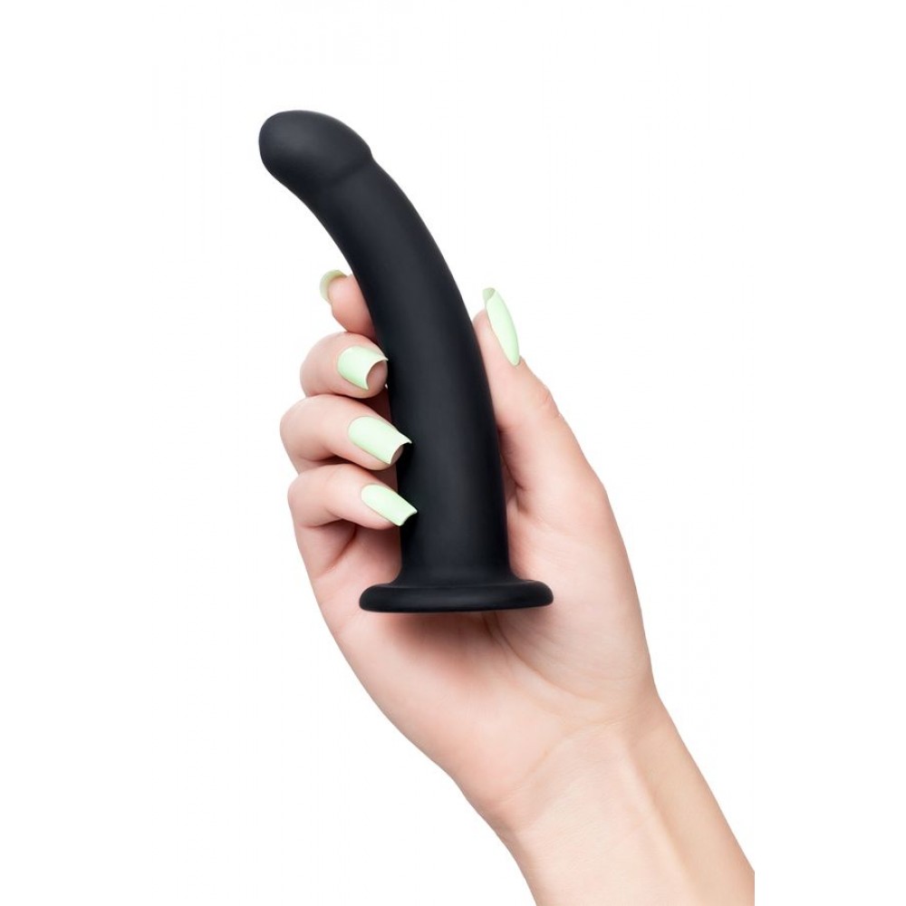 POPO Pleasure by TOYFA Serpens Anal yapay penis S Virajlı, Silikon, siyah, 13 cm