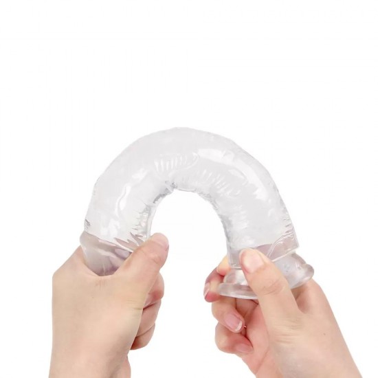 JELLY CLEAR Ultra Yumuşak Dokulu Dildo Testissiz Jel Dokulu Realistik Penis 22 CM - Mor