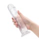 JELLY CLEAR Ultra Yumuşak Dokulu Dildo Testissiz Jel Dokulu Realistik Penis 22 CM - Pembe