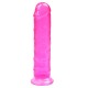 JELLY CLEAR Ultra Yumuşak Dokulu Dildo Testissiz Jel Dokulu Realistik Penis 22 CM - Pembe