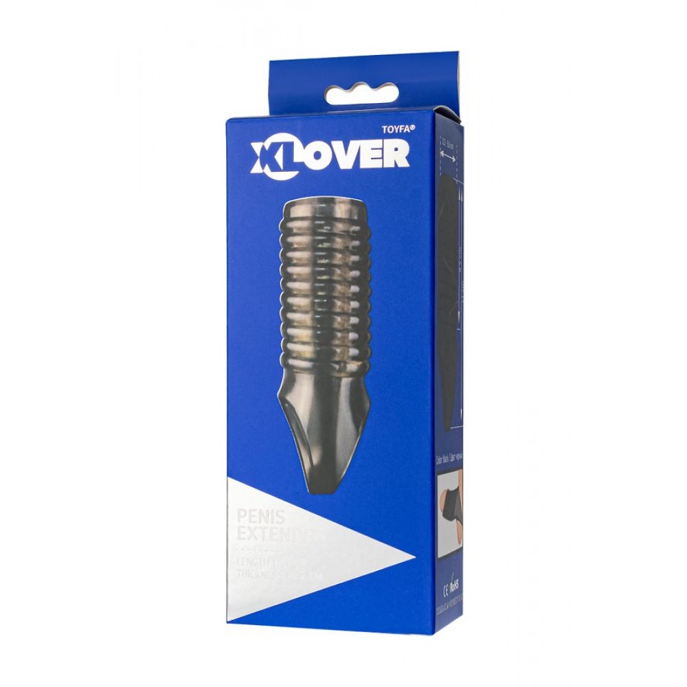 Xlover by ToyFa Penis Klıfı, Boyut Arttırıcı, TPE, Siyah Şeffaf, 11 cm