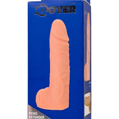 XLover by TOYFA Penis Uzatıcı Kılıf, Skrotum (Torba) Destekli, TPE Malzeme, Ten Rengi, 16 cm