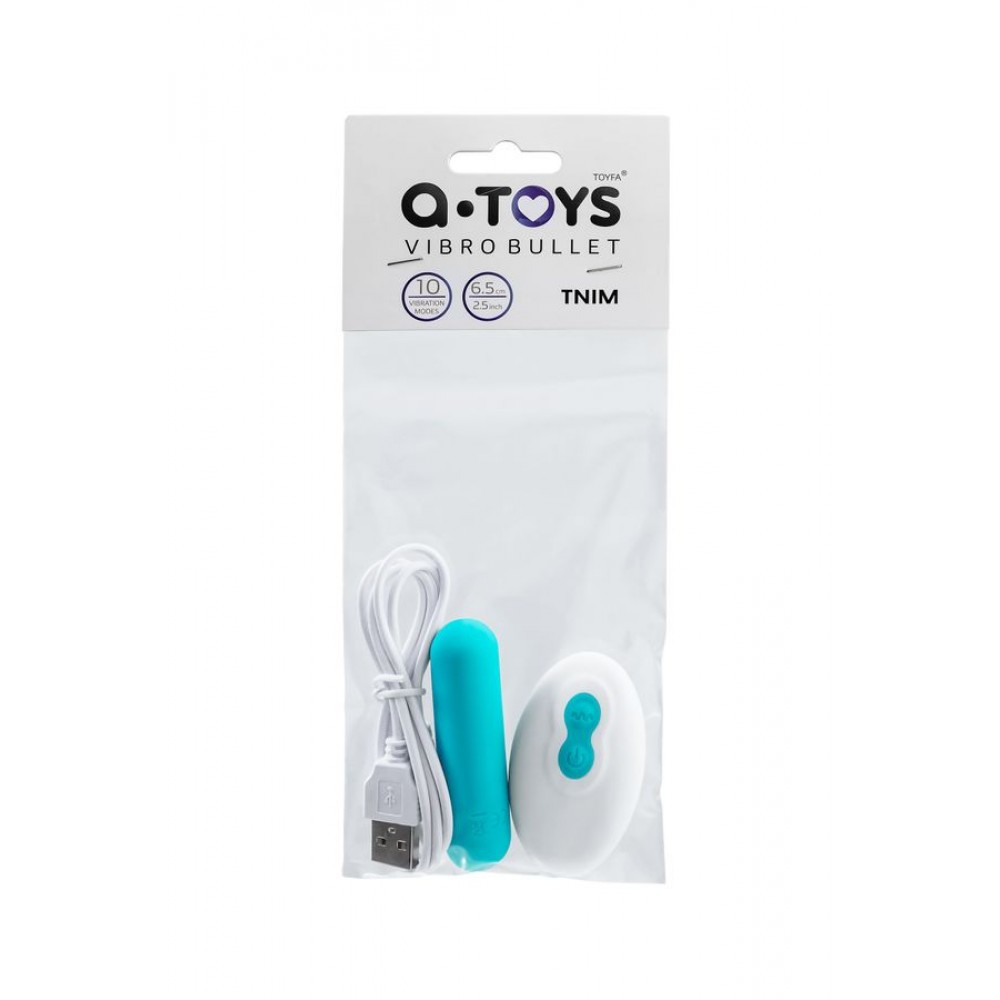 A-toys by Toyfa Vibratör mermisi Tnim, silikon, mavi, 6,5 cm