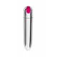 A-Toys by TOYFA Liting 10 Modlu Titreşimli Mermi Vibratör – ABS Plastik, Gümüş, 9,5 cm