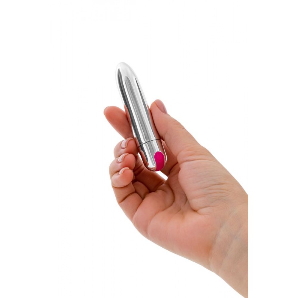 A-Toys by TOYFA Liting 10 Modlu Titreşimli Mermi Vibratör – ABS Plastik, Gümüş, 9,5 cm