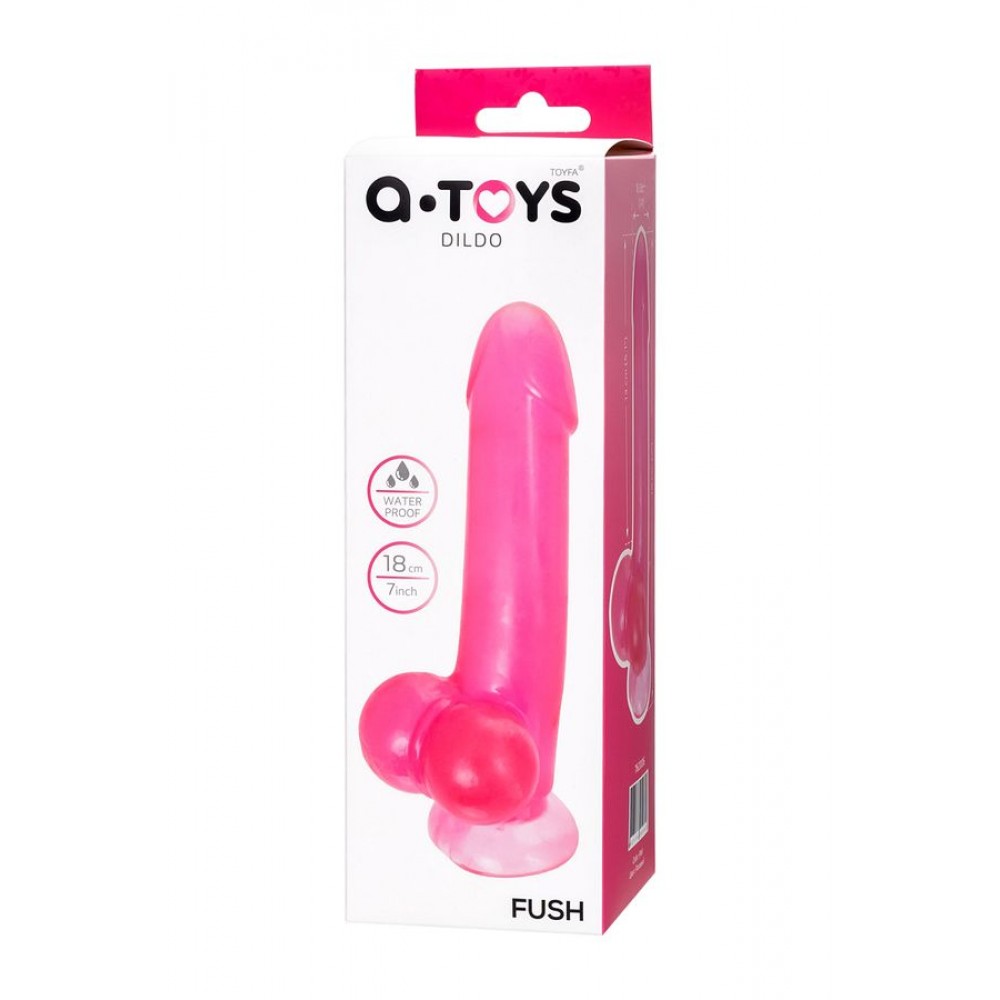A-Toys by TOYFA Gerçekçi yapay penis Fush, TPE, pembe, 18 cm