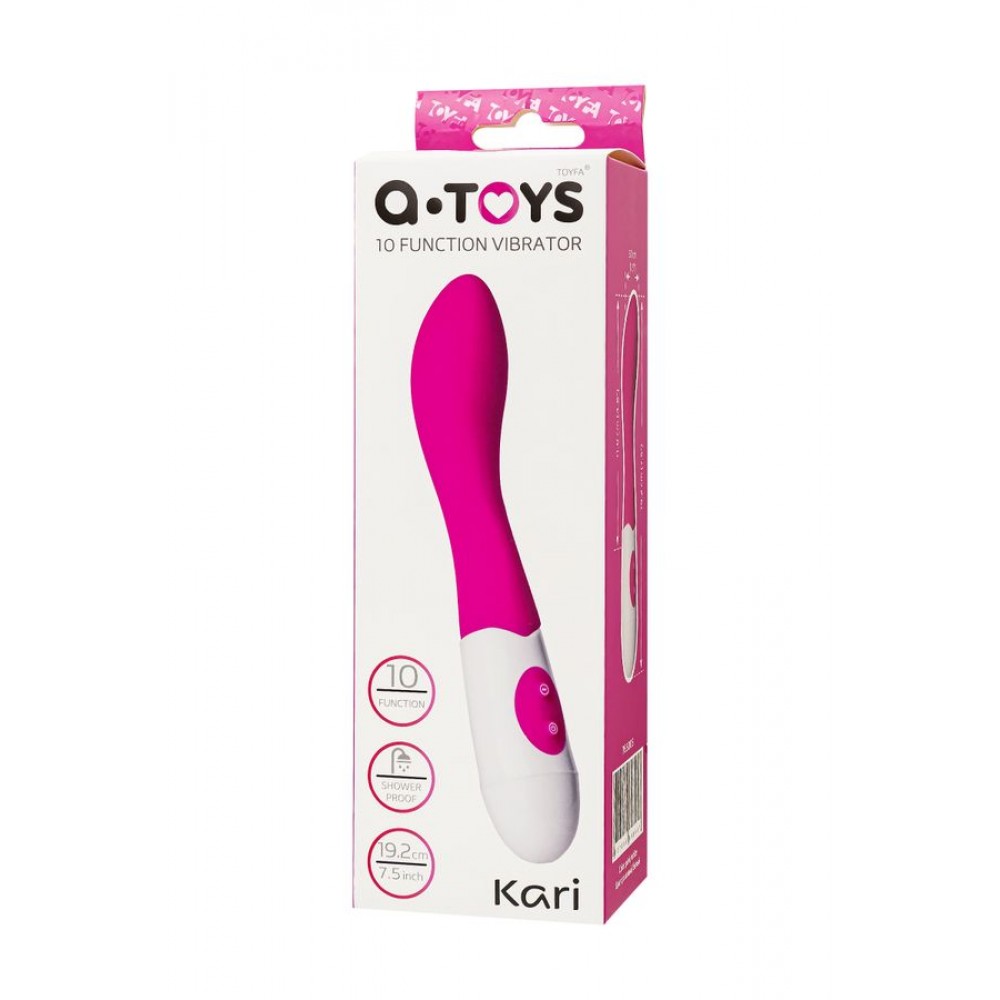 A-Toys by TOYFA Kari Vibratör, silikon, pembe, 19,2 cm