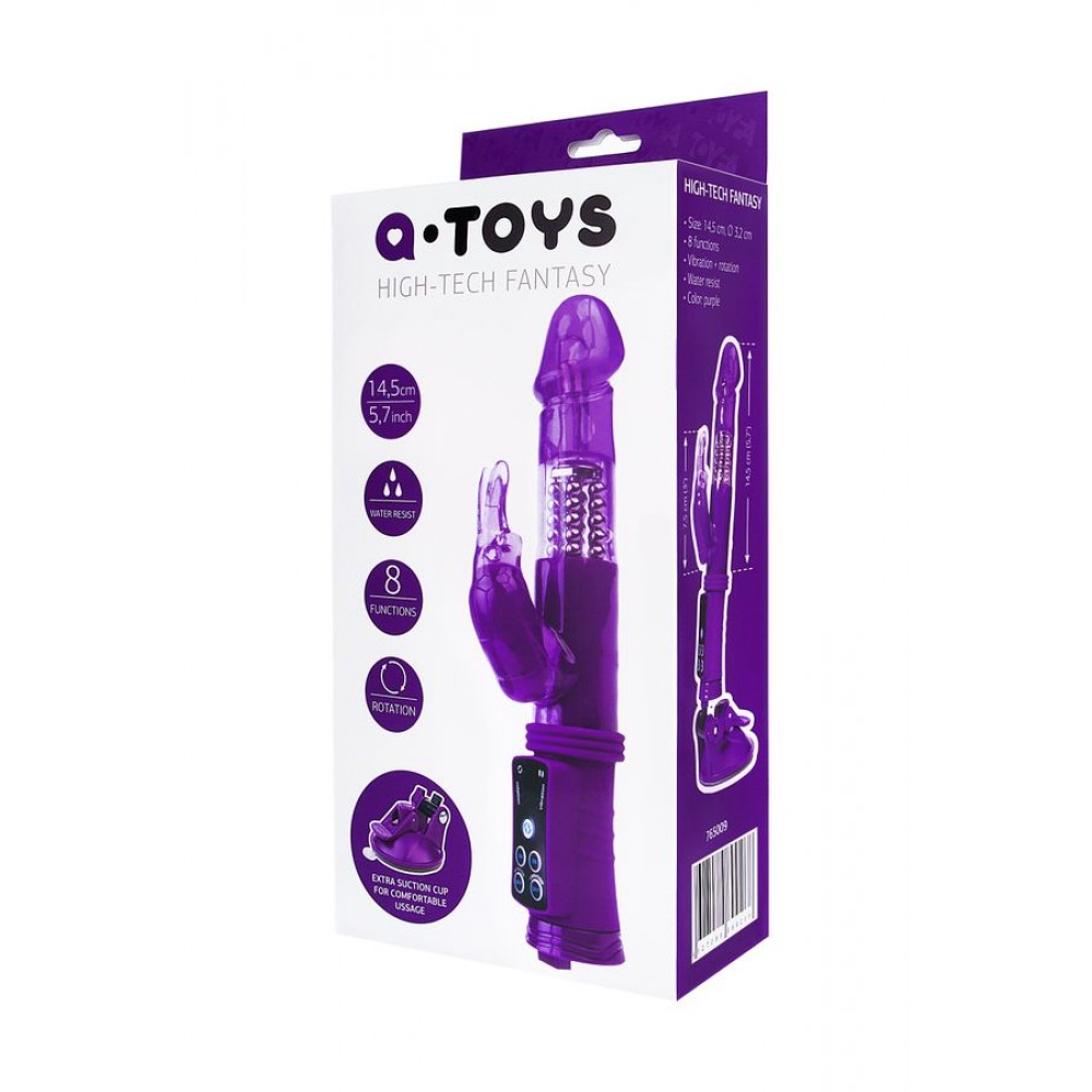 A-Toys by TOYFA Klitoral Uyarıcı Vibratör, TPR, Mor, 22 cm