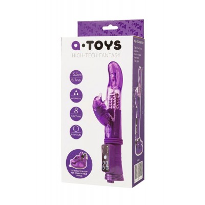 A-Toys by TOYFA Klitoral Uyarıcı Vibratör, TPR, Mor, 22,5 cm