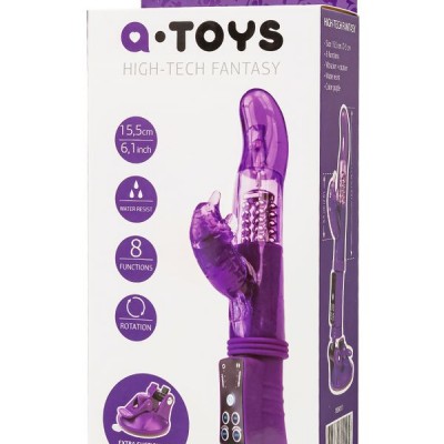 A-Toys by TOYFA Klitoral Uyarıcı Vibratör, TPR, Mor, 22,5 cm