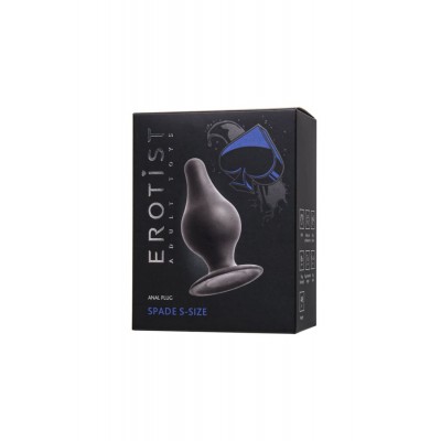 Erotist Spade Anal Plug, S, Silekspan, siyah, 8 cm