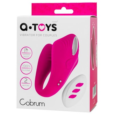 A-Toys by TOYFA Cobrum Çiftler İçin Vibratör, Silikon, Pembe, 9,6 cm