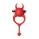 JOS NİCK Kuyruklu Penis Halkası, silikon, kırmızı, 13,5 cm