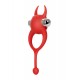JOS NİCK Kuyruklu Penis Halkası, silikon, kırmızı, 13,5 cm