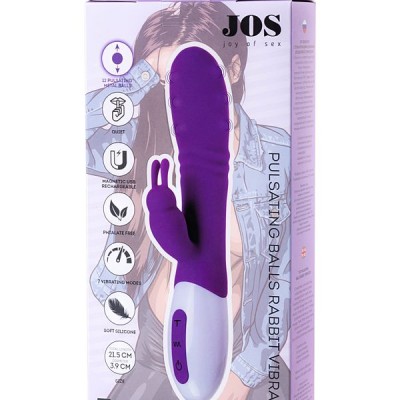 JOS TATY Klitoral Uyarıcı Vibratör, silikon, mor, 21,5 cm