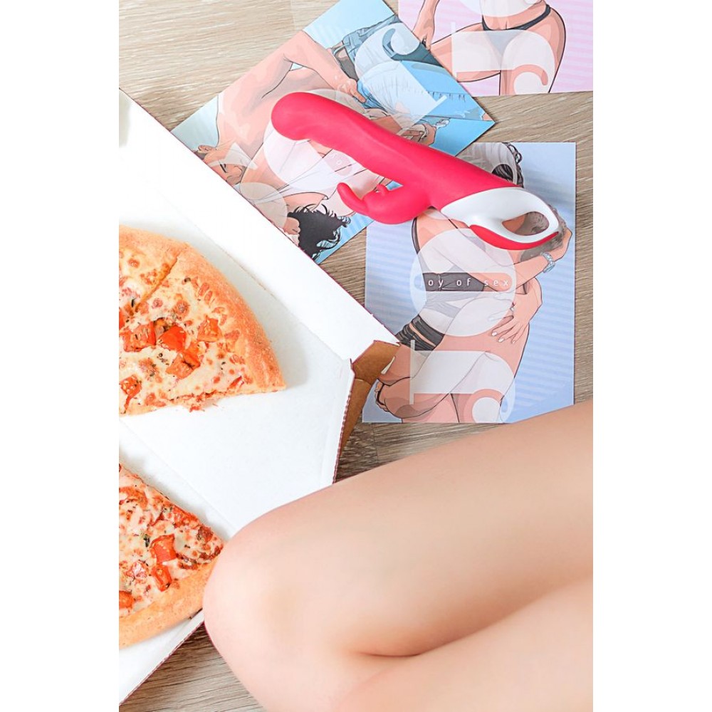 JOS ELLY Isıtmalı Vibratör, silikon, pembe, 21,5 cm