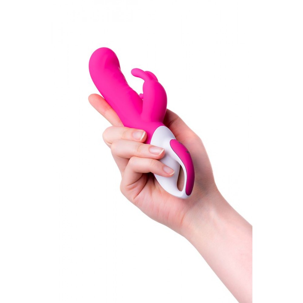 JOS ELLY Isıtmalı Vibratör, silikon, pembe, 21,5 cm