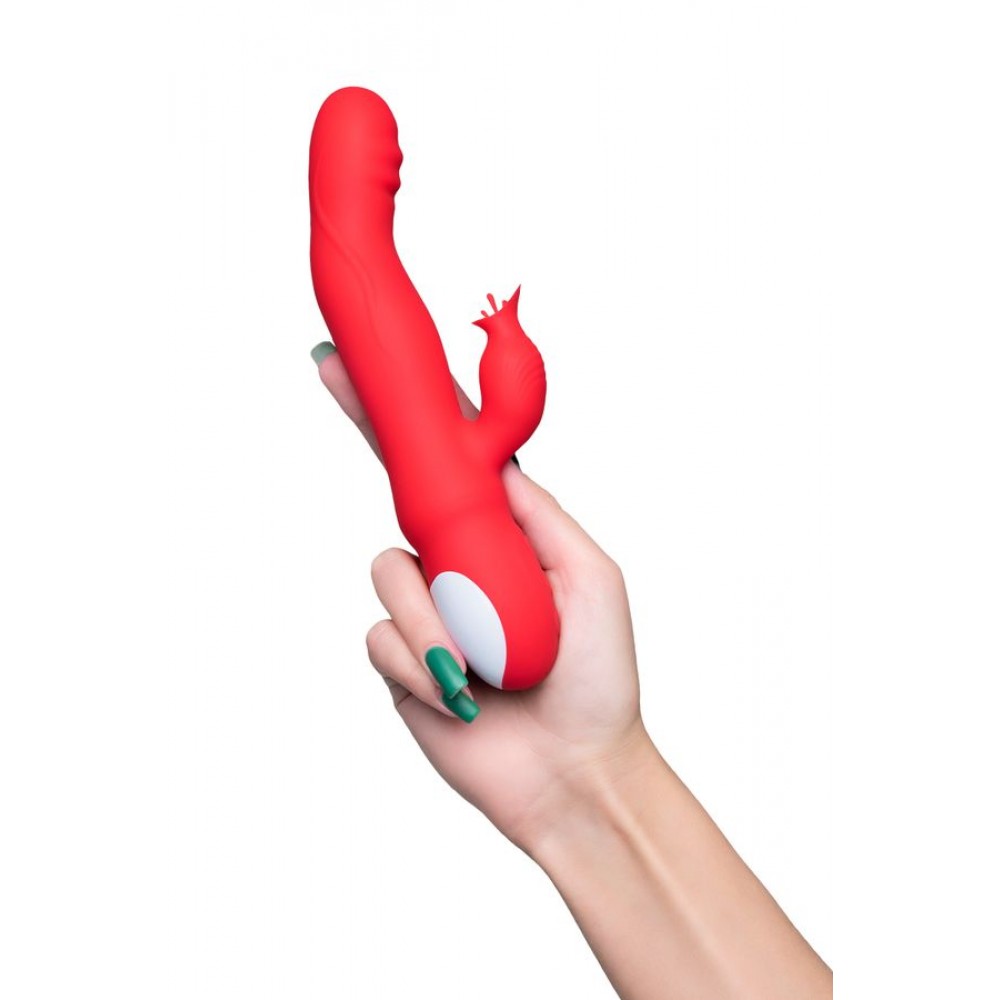 JOS Redli Vibratör, Silikon, kırmızı, 21 cm