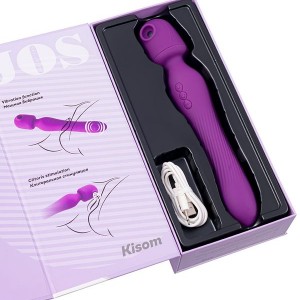                           JOS Kisom 2'si 1 arada Vibratör, Silikon, Mor, 24 cm